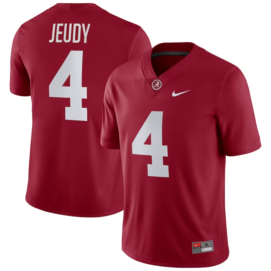 Men's Alabama Crimson Tide Jerry Jeudy #4 Crimson Jersey